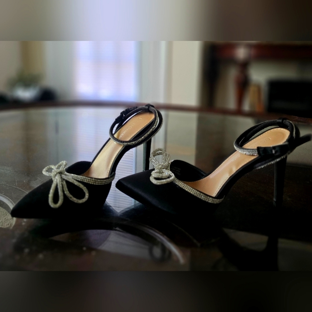 Black Satin BCBGeneration Pumps